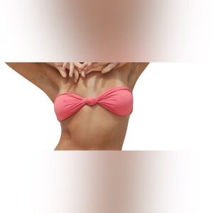 Stone Fox New NWT Lele Sunset Pink Bandeau Bikini Top Size M